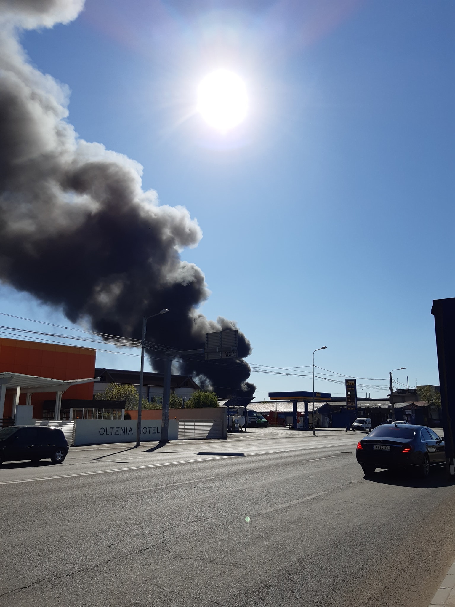 Incendiu lângă Centrul Comercial Bănie