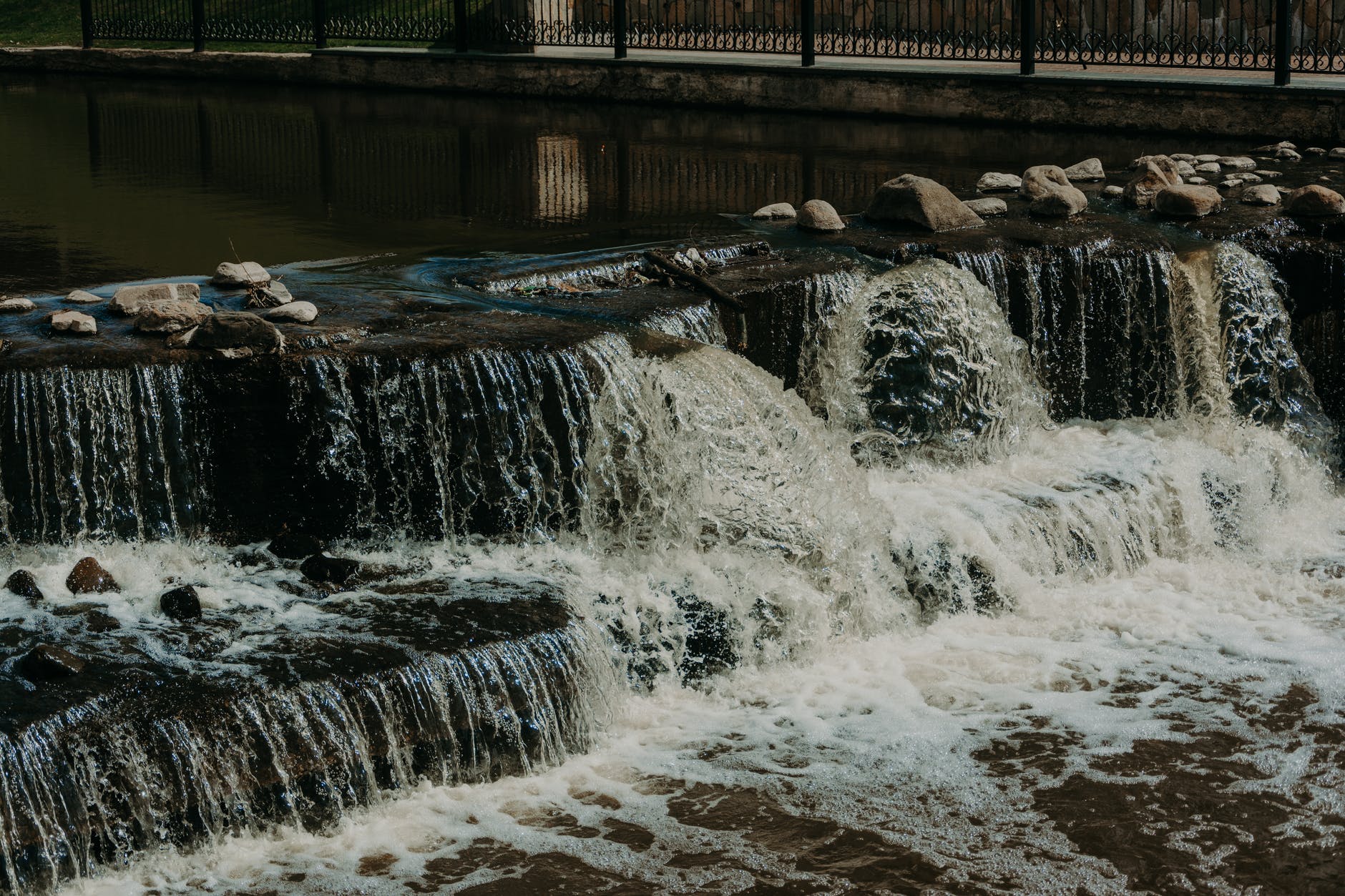 time lapse photography of river