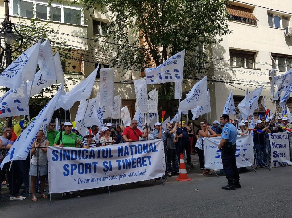 Sindicatul Național Sport și Tineret va protesta de Ziua Internațională a Sportului