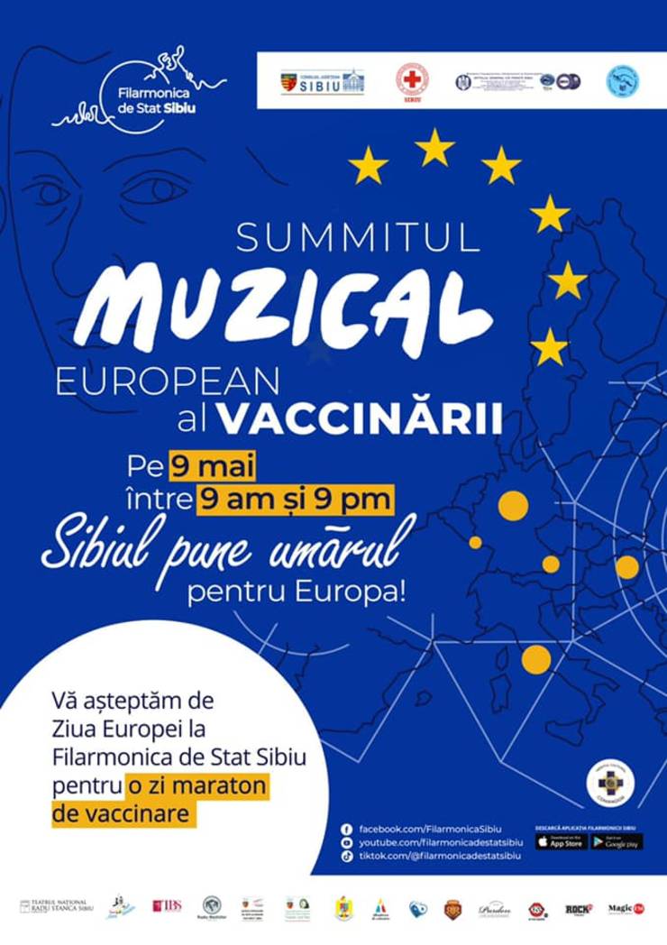 De Ziua Europei: Summit-ul Muzical al Vaccinării, la Sibiu