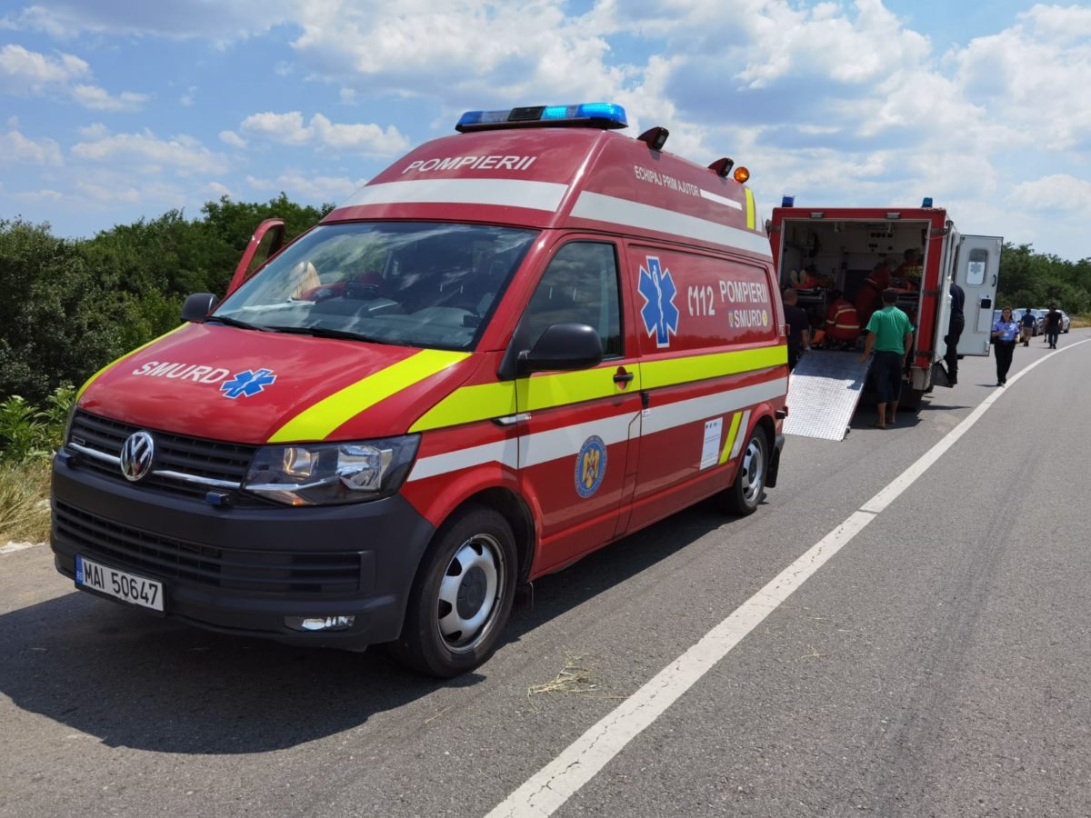 Dolj: Accident rutier, cu cinci victime, pe DN55 Sadova – Caciulătești