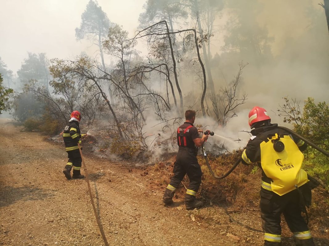 Incendiu de proporții la Svinița, județul Mehedinți