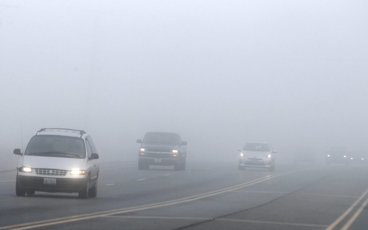 Vizibilitate redusă, din cauza ceții, pe autostrada A1