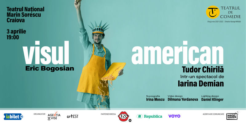 Spectacolul ,,Visul American”, de Eric Bogosian începe un turneu național, pe 2 aprilie, din Oltenia