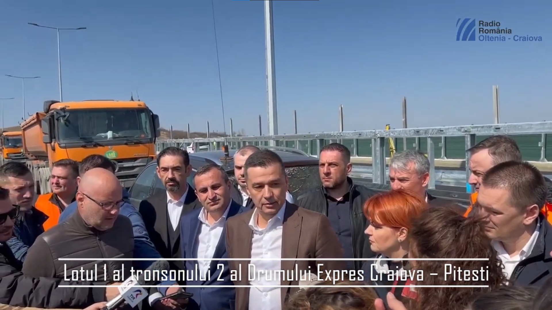 VIDEO: Ministrul transporturilor Sorin Grindeanu a vizitat șantierul primului lot al Drumului Expres Craiova-Pitești