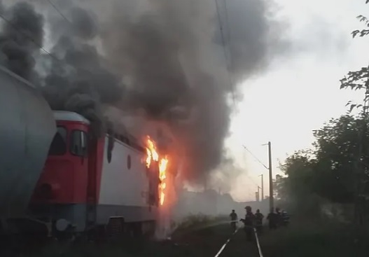 Incendiu la locomotivă