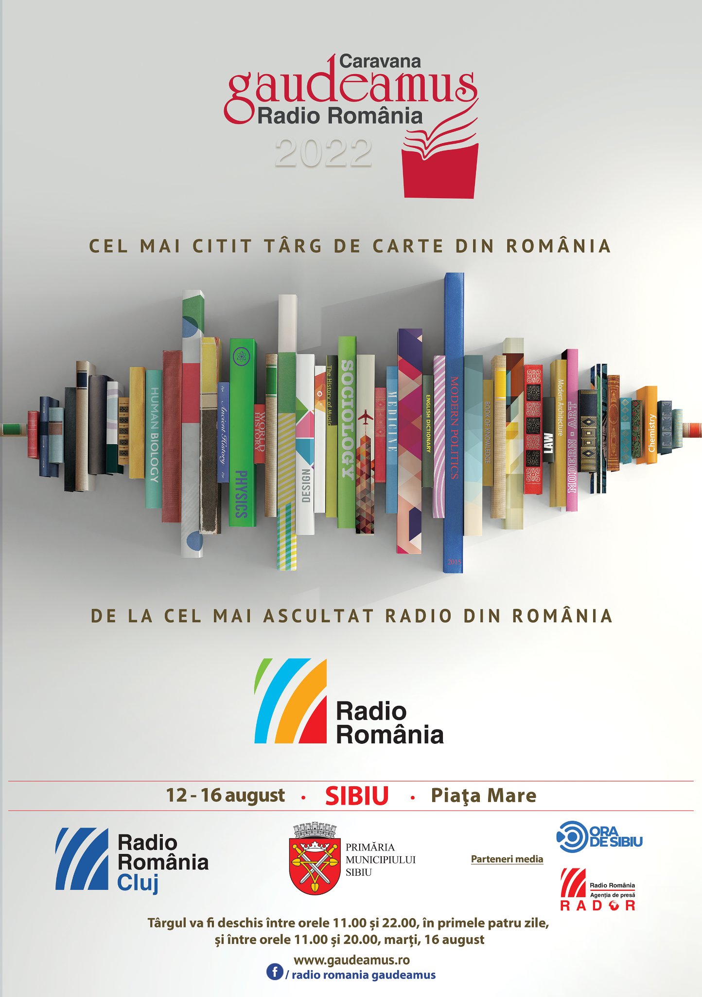 Târgul de Carte Gaudeamus Radio România, ediția Sibiu 2022, 12 – 16 august, Piața Mare