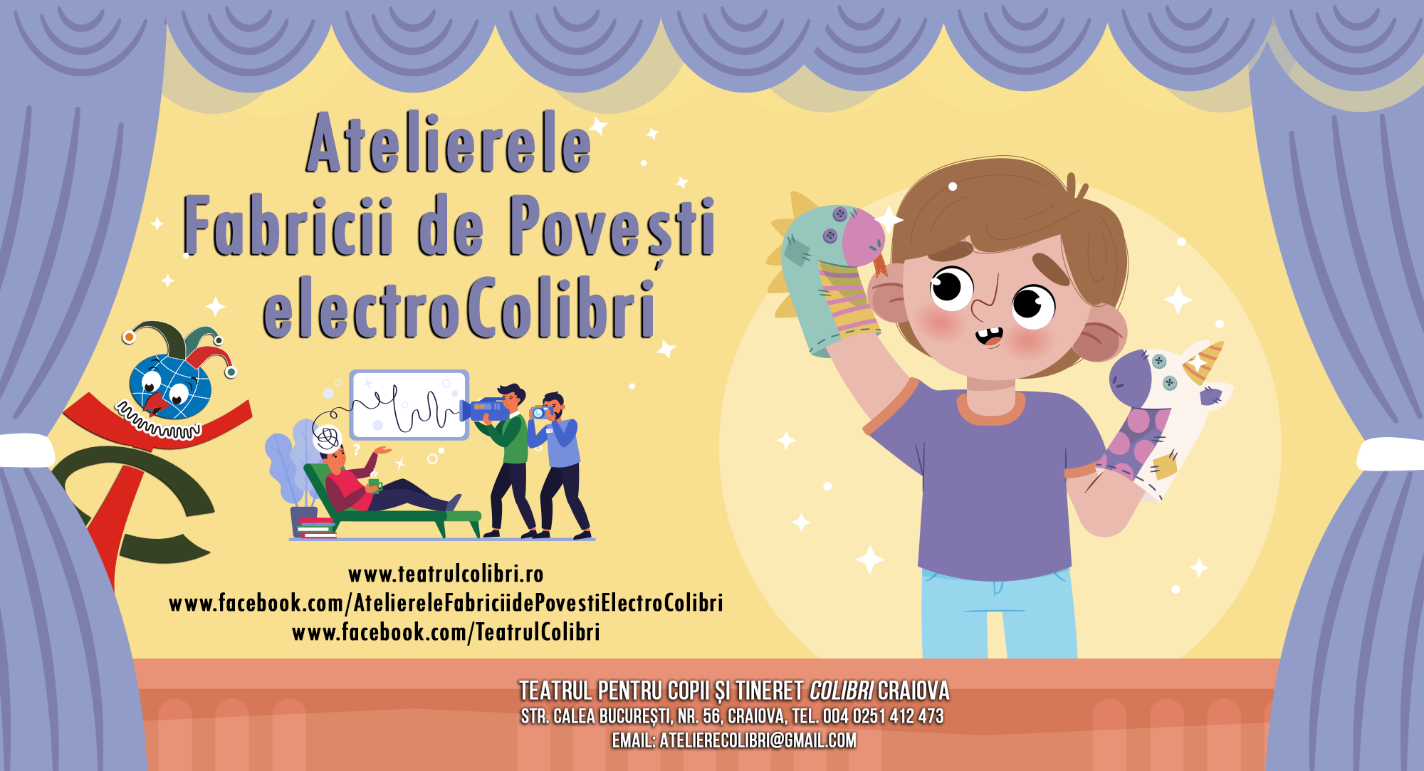 Din 26 septembrie, încep înscrierile pentru o nouă serie de ateliere în Fabrica de povești electroColibri!