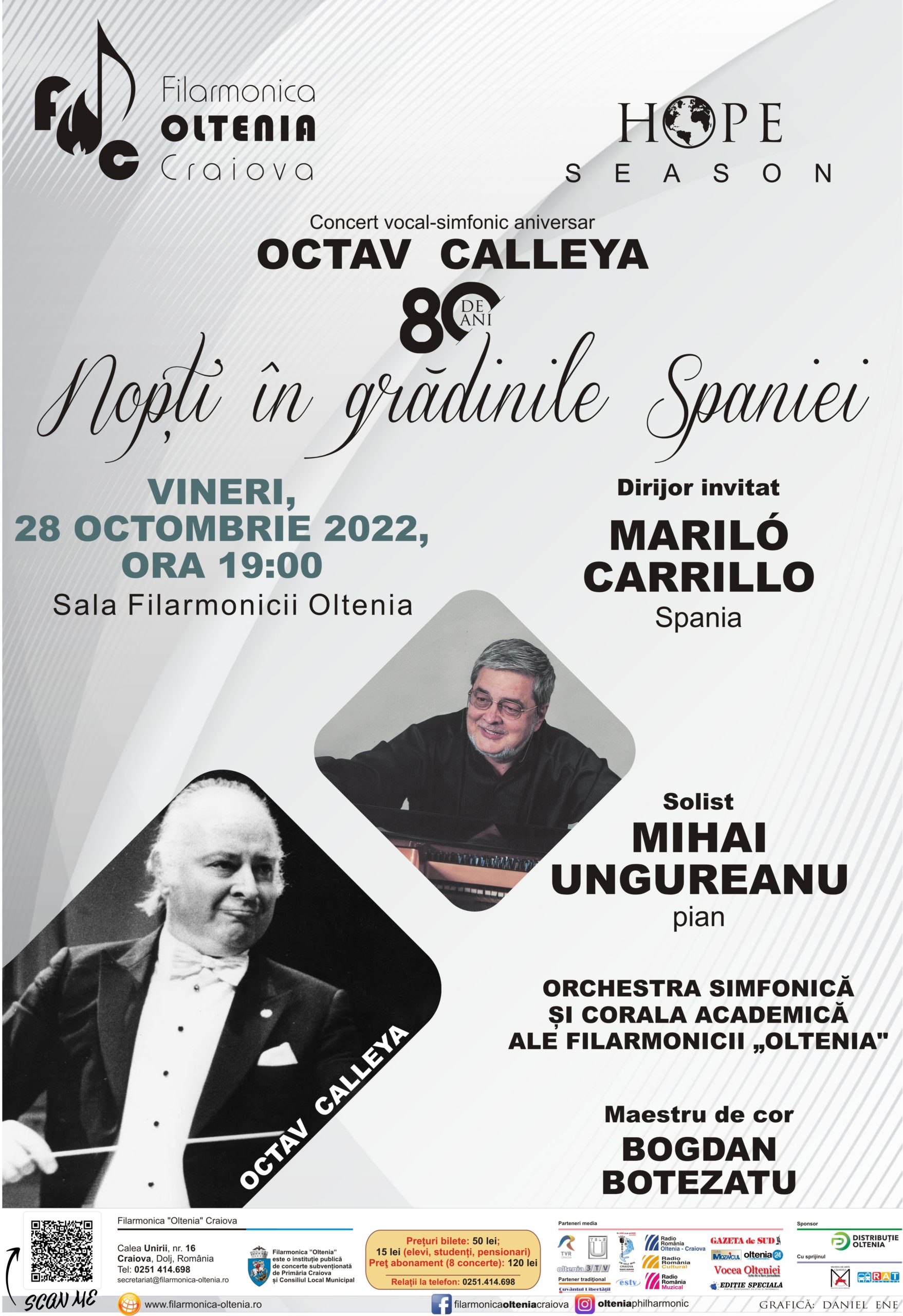 Concert aniversar OCTAV CALLEYA – NOPȚI ÎN GRĂDINILE SPANIEI