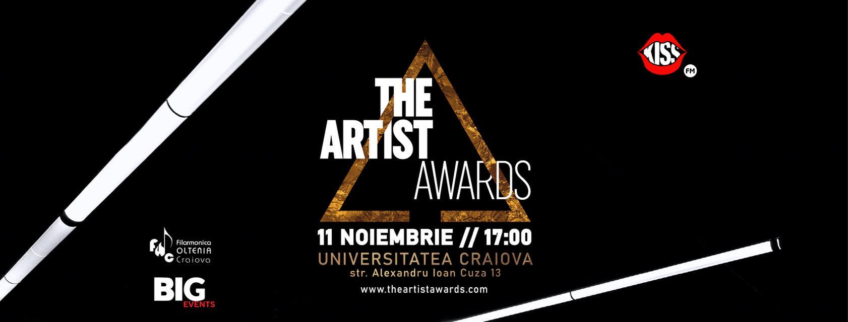 Pe 11 noiembrie, în Craiova, va avea loc „The Artist Awards 2022“