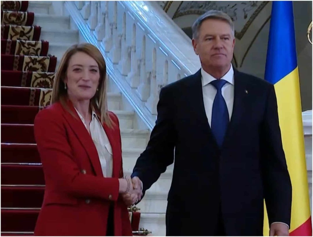 Roberta Metsola, preşedintele Parlamentului European, în România