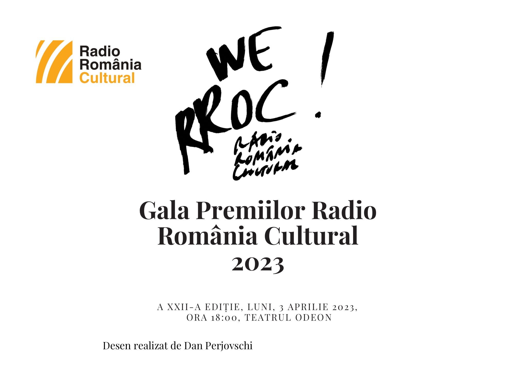 Mâine seară, Gala Premiilor Radio România Cultural, pe scena Teatrului Odeon