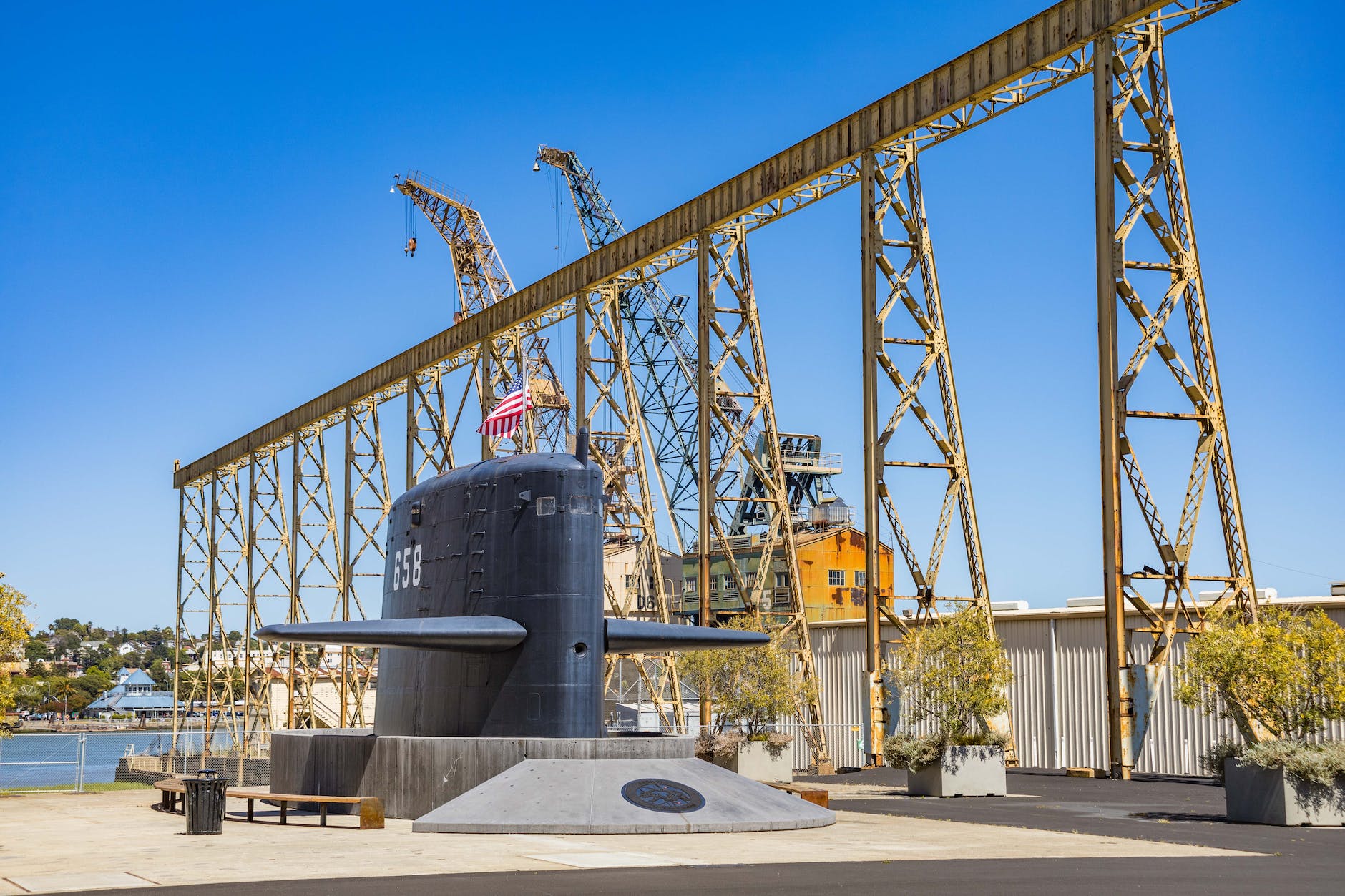 black steel tank under blue sky