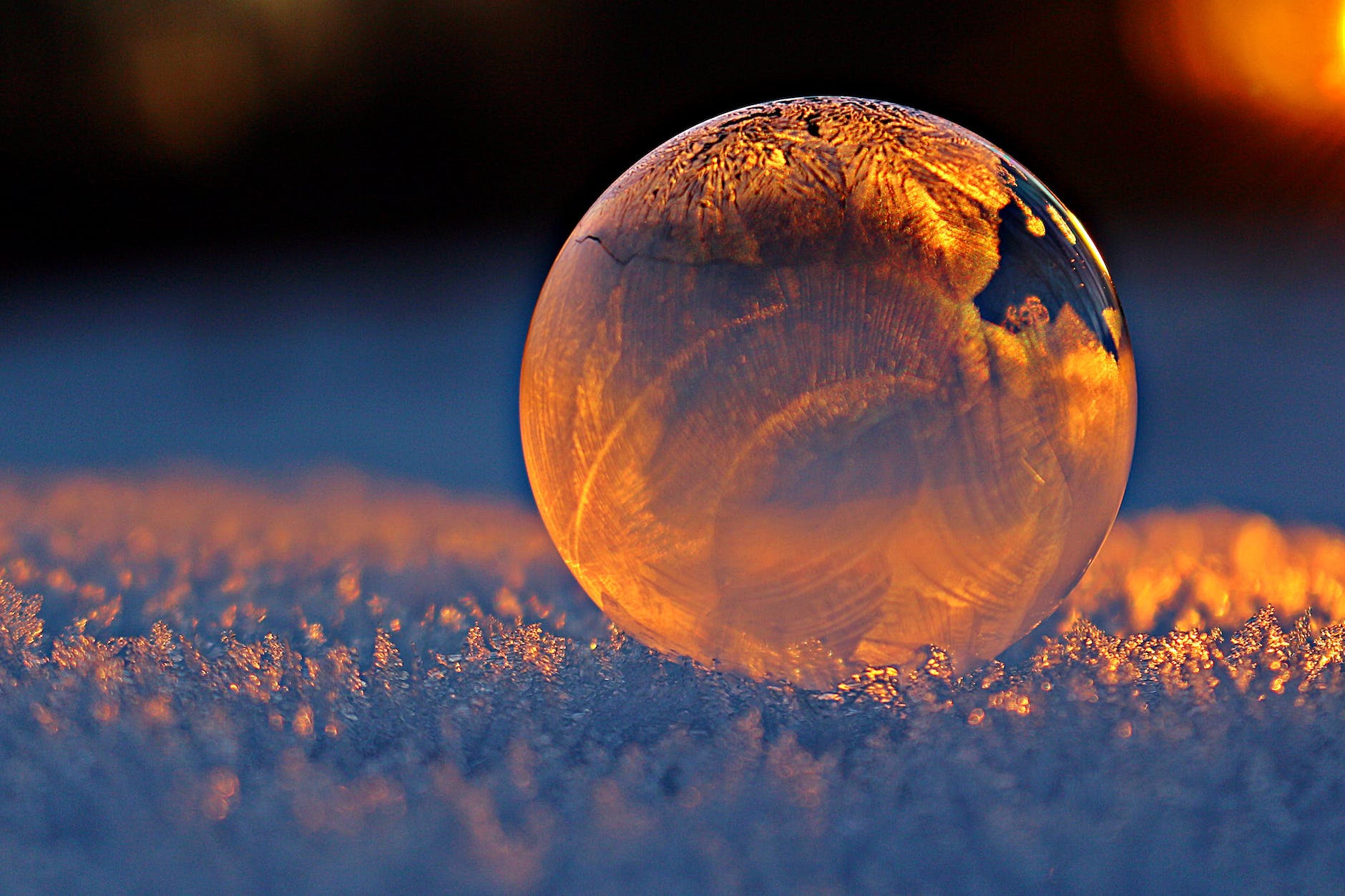 clear glass sphere