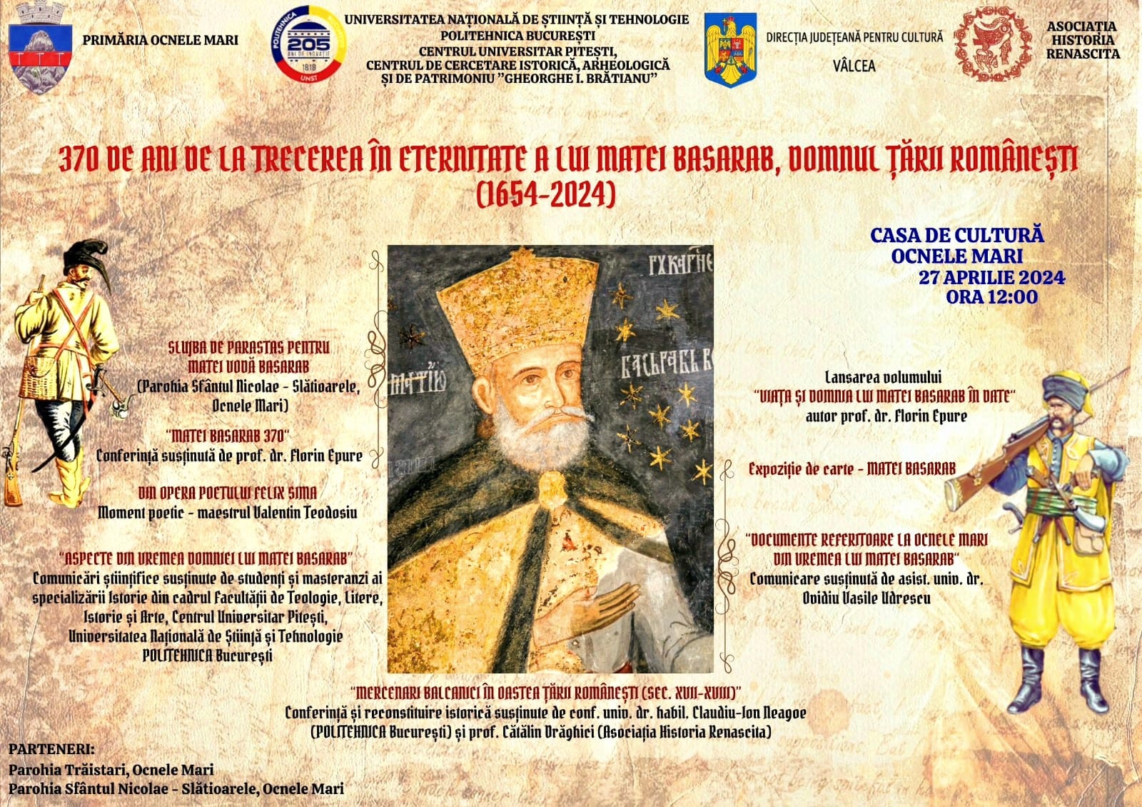 Simpozion dedicat lui Matei Basarab la Ocnele Mari, Vâlcea