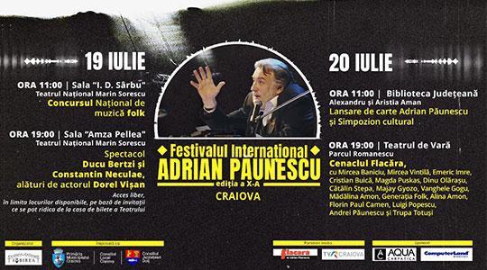 Craiova găzduiește Festivalului Internațional Adrian Păunescu, ediția a X-a