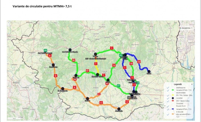 Compania de Drumuri a anunțat rutele ocolitoare pentru Valea Oltului