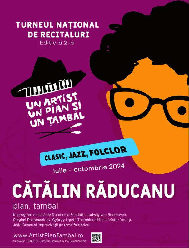 Turneul Național ”Un artist, un pian, un țambal – clasic, jazz, folclor” al muzicianului Cătălin Răducanu se va încheia cu un concert la Craiova