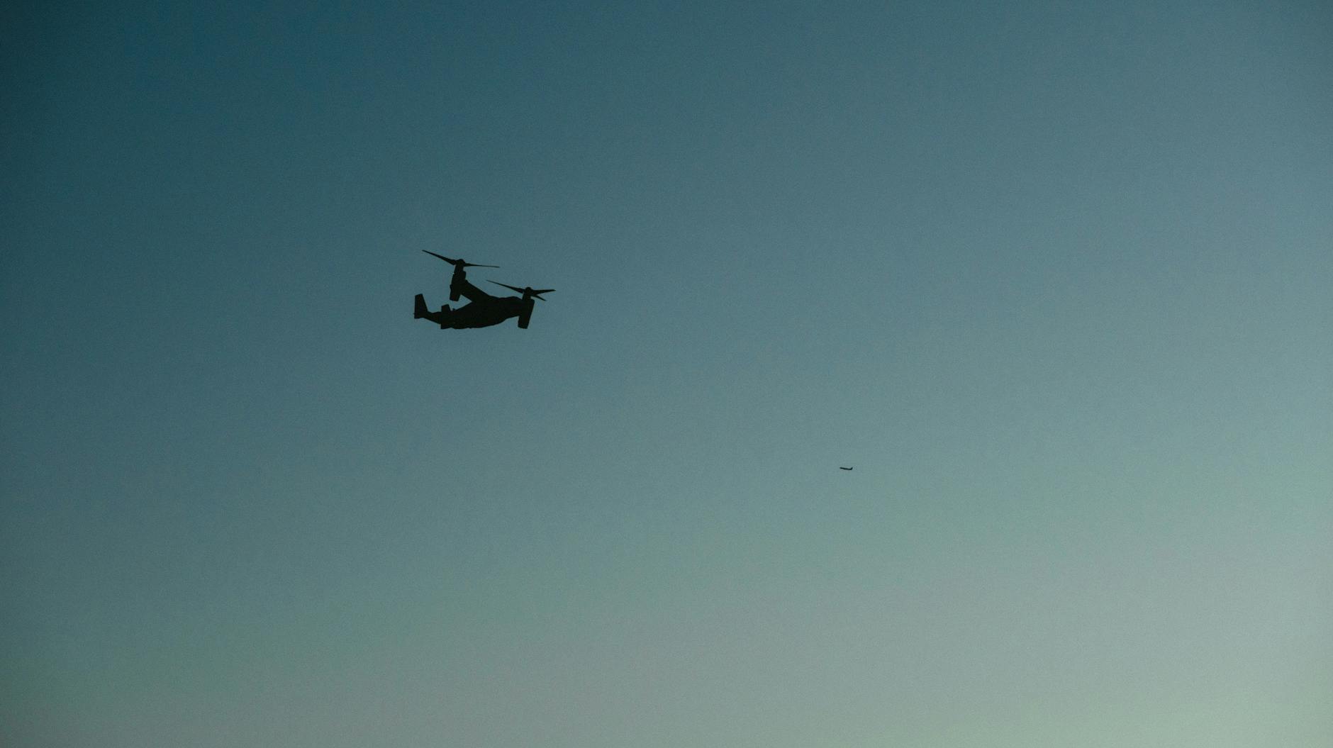 silhouette of drone