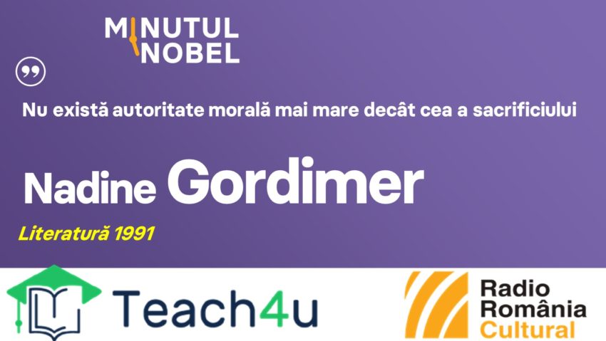 Minutul Nobel – Nadine Gordimer | PODCAST