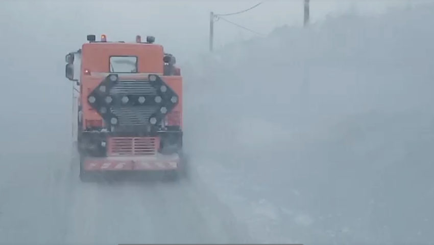 Este viscol puternic la Rânca, în județul Gorj